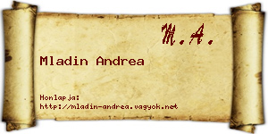 Mladin Andrea névjegykártya